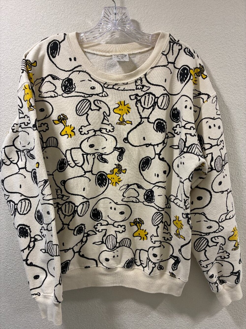 PEANUTS Snoopy & Woodstock Pullover Sweatshirt Ivory Multi Junior L 11-13